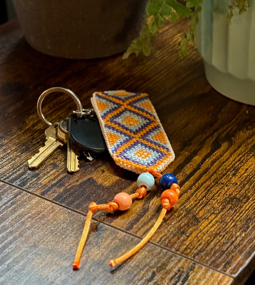 Cross-Pattern Tatreez Keychain